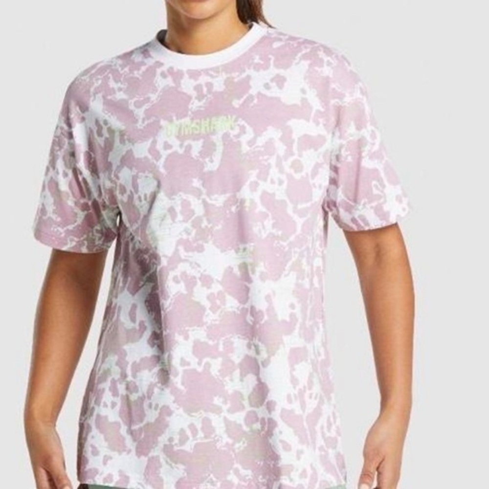 Gymshark adapt camo graphic oversized tee SIZE SMALL